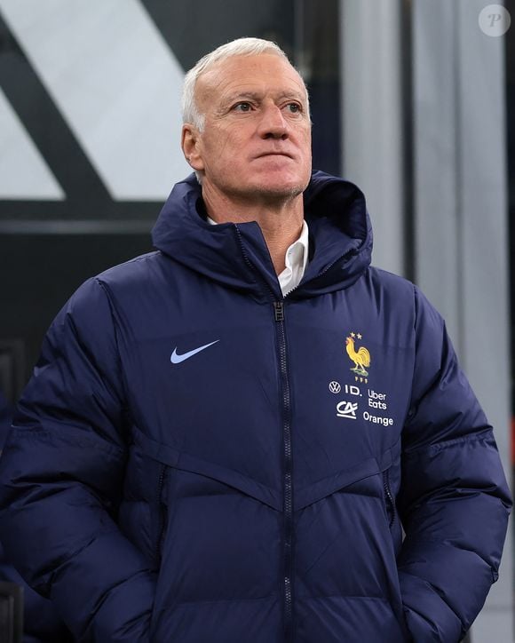 November 17, 2024, Milan: Milan, Italy, 17th November 2024. Didier Deschamps Head Coach of France looks on prior to kick off in the UEFA Nations League match at Stadio Giuseppe Meazza, Milan. (Credit Image: Â© Jonathan Moscrop/Sportimage/Cal Sport Media)