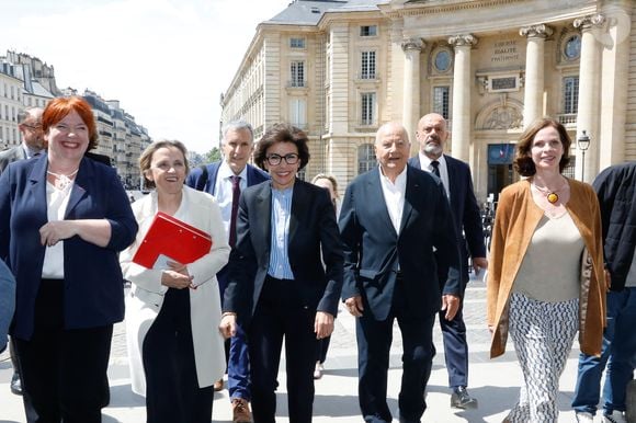 Florence Berthout, Rachida Dati, Marc Ladreit de Lacharrière, Anne Biraben - 13ème édition de la cérémonie de remise du prix de l'Audace artistique et culturelle au Panthéon à Paris le 20 mai 2025. © Marc Ausset-Lacroix/Bestimage