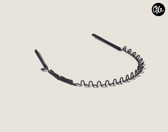Bandeau en métal et cuir
