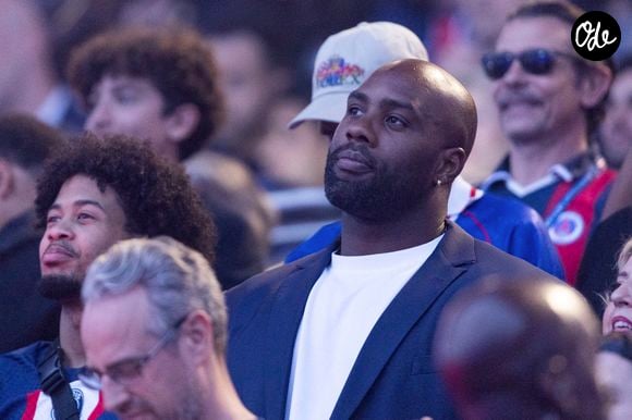 Teddy Riner - Les joueurs du PSG célèbrent leur titre de Champion d'Europe au Parc Des Princes à Paris, le 1er juin 2025.
© Cyril Moreau/Bestimage