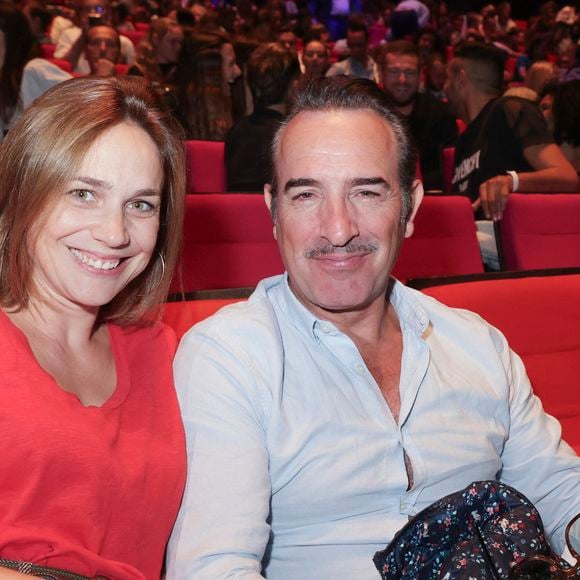 Exclusif - Nathalie Pechalat et son mari Jean Dujardin - People à la représentation exceptionnelle du spectacle musical "Sur la route Enchantée" de Chantal Goya au Palais des Congrès de la Porte Maillot à Paris - © Jack Tribeca / Bestimage