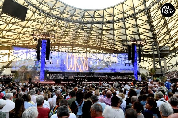 Corsu Mezu Mezu, le concert emmené par Patrick Fiori qui a eu lieu au stade Orange Vélodrome à Marseille, le 22 mai 2026, diffusé le 28 août sur France 3. © Bruno Bebert/Bestimage