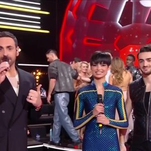 Nino Mosa et Eve Gilles lors de leur premier prime de "Danse avec les stars", le 14 février 2025, sur TF1