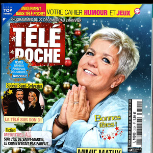 Mimie Mathy en couverture de "Télé Poche", programmes du 27 décembre 2025 au 2 janvier 2026.