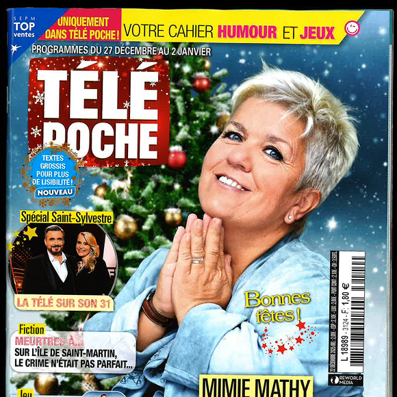 Mimie Mathy en couverture de "Télé Poche", programmes du 27 décembre 2025 au 2 janvier 2026.