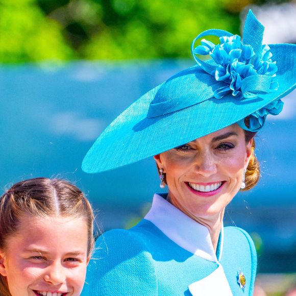Catherine Princesse de Galles, Princesse Charlotte pendant la cérémonie de la montée des couleurs 2025, marquant l'anniversaire officiel du monarque à Londres. La cérémonie a lieu le 14 juin 2025 à Londres, au Royaume-Uni. Photo by Mischa Schoemaker/ABACAPRESS.COM