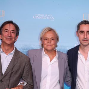 Muriel Robin, Pierre Mazingarbe - Tapis rouge lors de la 7ème édition du festival Cinéroman à Nice le 1er Octobre 2025. © Bebert-Jacovides/Bestimage