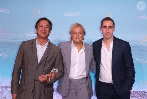 Muriel Robin, Pierre Mazingarbe - Tapis rouge lors de la 7ème édition du festival Cinéroman à Nice le 1er Octobre 2025. © Bebert-Jacovides/Bestimage