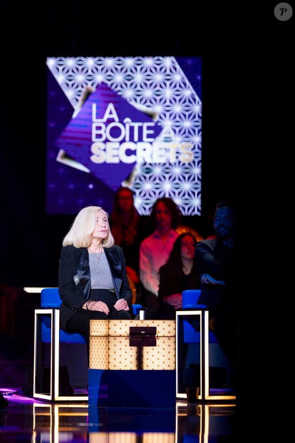 Michele Torr lors de l'enregistrement de l'émission "La Boîte à secrets", présentée par F.Bollaert et diffusée le 3 octobre 2025 sur France 3, dans les studios du Lendit à Saint-Denis, Seine Saint-Denis, France, le 9 septembre 2025. Photo par Pierre Perusseau/Bestimage