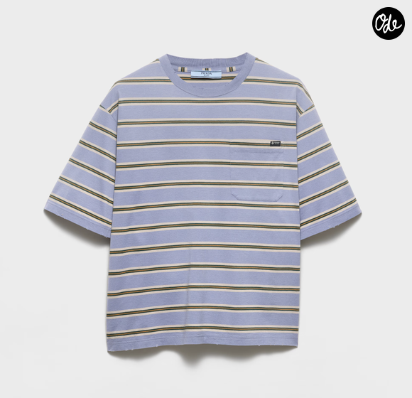 T-shirt en jersey de coton à rayures