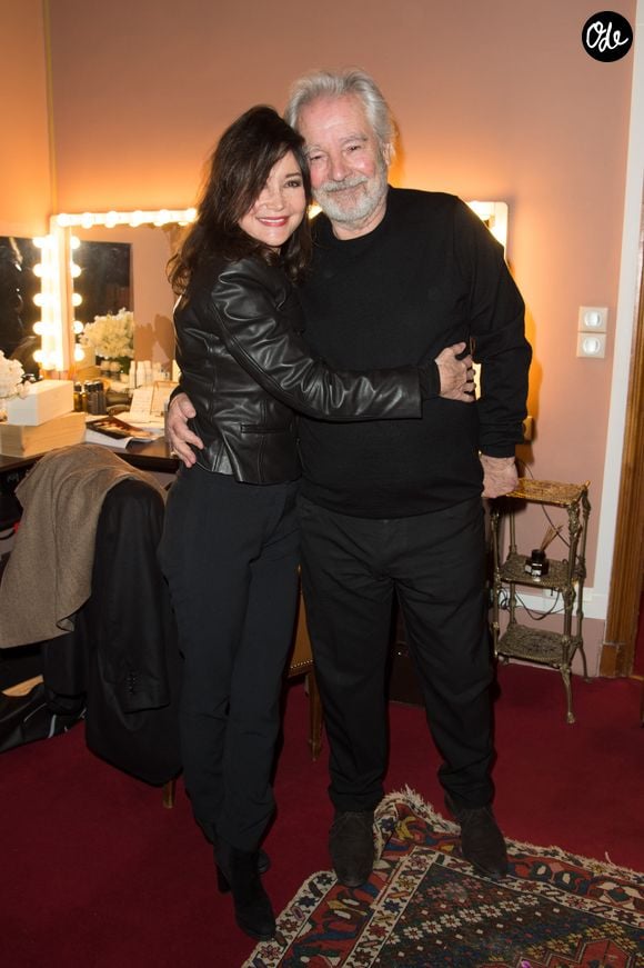 Evelyne Bouix et son mari Pierre Arditi - Générale de la pièce "Quelque part dans cette vie" au théâtre Edouard VII à Paris le 12 février 2018. © Coadic Guirec-Pierre Perusseau/Bestimage