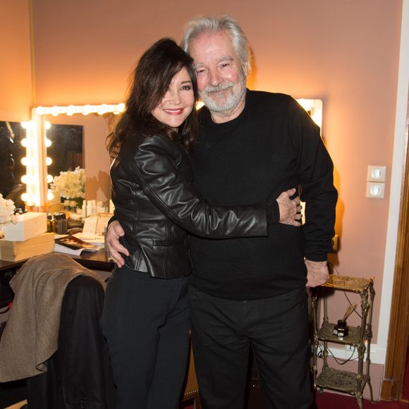 Evelyne Bouix et son mari Pierre Arditi - Générale de la pièce "Quelque part dans cette vie" au théâtre Edouard VII à Paris le 12 février 2018. © Coadic Guirec-Pierre Perusseau/Bestimage