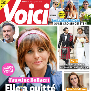 Selon "Voici", leur séparation serait désormais officielle, une décision prise par l’animatrice.

Couverture de "Voici" du 11 juillet 2025.