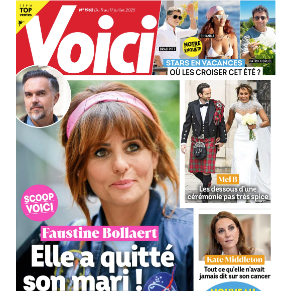 Selon "Voici", leur séparation serait désormais officielle, une décision prise par l’animatrice.

Couverture de "Voici" du 11 juillet 2025.