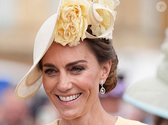 Catherine (Kate) Middleton, princesse de Galles, lors de la Royal Garden Party de Buckingham Palace à Londres, le 20 mai 2025. (Aaron Chown/WPA-Pool / Julien Burton via Bestimage).