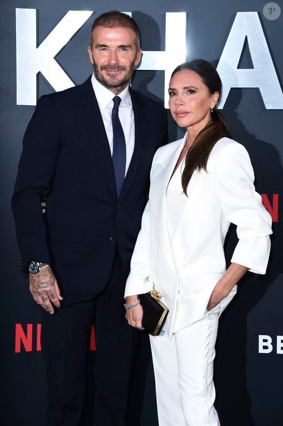 David Beckham et Victoria Beckham à l'avant-première de la série Beckham de Netflix à Londres le 3 octobre 2023. Action Press / Bestimage