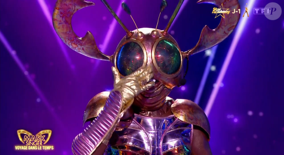 Le Scarabée éliminé en demi-finale de Mask Singer 8, capture d'écran TF1