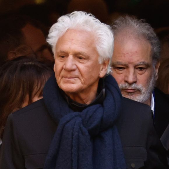 Gérard Lenorman, Raphaël Mezrahi - Sorties des obsèques de Brigitte Bardot en l'église Paroissiale Notre-Dame-de-l'Assomption de Saint-Tropez, France, le 7 janvier 2026.  © Jacovides-Moreau/Bestimage