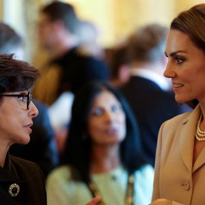 Rachida Dati, Ministre de la Culture, Catherine (Kate) Middleton, princesse de Galles - Cérémonie d’accueil à Windsor d'Emmanuel Macron (président de la République Française) et de Brigitte Macron au château de Windsor par Le roi Charles III d'Angleterre et Camilla Parker Bowles, reine consort d'Angleterre © Ludovic Marin / Pool / Bestimage