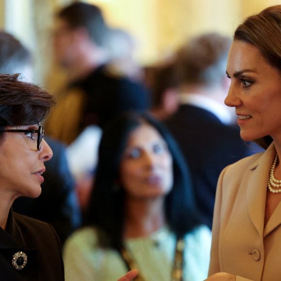 Rachida Dati, Ministre de la Culture, Catherine (Kate) Middleton, princesse de Galles - Cérémonie d’accueil à Windsor d'Emmanuel Macron (président de la République Française) et de Brigitte Macron au château de Windsor par Le roi Charles III d'Angleterre et Camilla Parker Bowles, reine consort d'Angleterre © Ludovic Marin / Pool / Bestimage