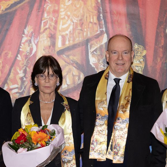 La princesse Stéphanie de Monaco, le prince Albert II de Monaco - Soirée de clôture du 47ème Festival International du Cirque de Monte-Carlo sous le chapiteau de Fontvieille à Monaco, le 21 janvier 2025. © Olivier Huitel / Pool Monaco / Bestimage