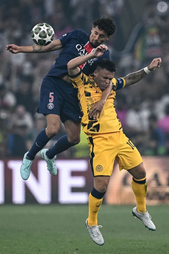 Marquinhos -Lautaro Martinez - Finale de la Ligue Des Champions 2025 "PSG - Inter Milan" à l'Allianz Arena de Munich, le 31 mai 2025.Image Sport/PsnewZ/Bestimage