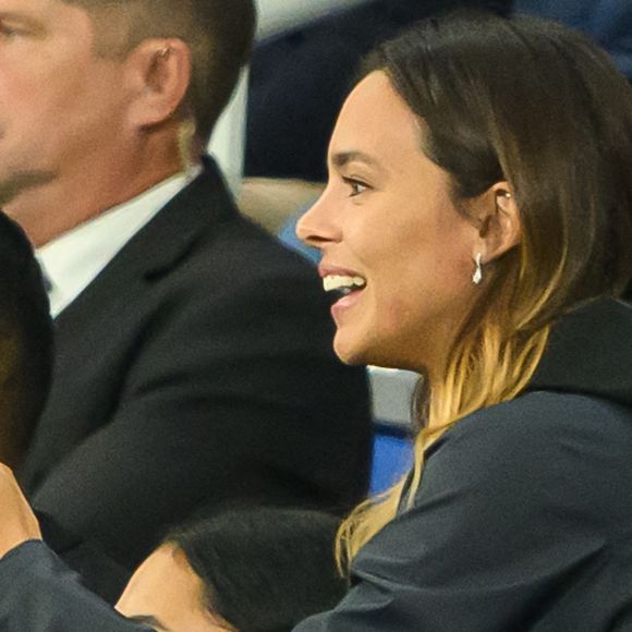 Marine Lorphelin assiste au match de quart de finale de la Coupe du monde de rugby 2023 entre l'Irlande et la Nouvelle-Zélande au Stade de France à Sain-Denis, en banlieue parisienne, France. Photo by Laurent Zabulon/ABACAPRESS.COM