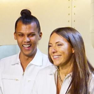 Stromae et sa femme Coralie Barbier ( enceinte) - Le chanteur Stromae, sa femme Coralie Barbier (styliste) et son frère Luc Junior Tam (directeur artistique) sont venus présenter au Bon Marché la 5 ème collection de vêtements de leur marque Moseart ( label créatif créé par Stromae - de son vrai nom Paul Van Haver
Agence / Bestimage