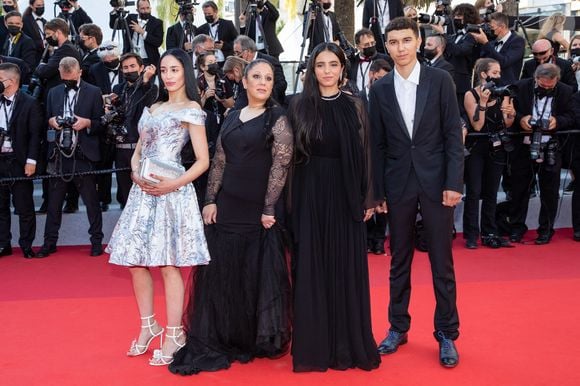 Sabrina Benhamed (robe Christophe Guillarmé), Halima Benhamed, Hafsia Herzi, guest - Montée des marches du film « Benedetta » lors du 74ème Festival International du Film de Cannes. © Borde-Jacovides-Moreau / Bestimage