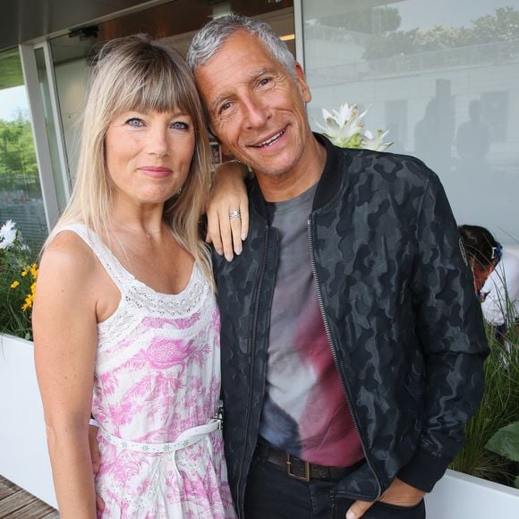 Exclusif - Nagui et sa femme Mélanie Page - Célébrités au Déjeuner France TV lors des Internationaux de France de Tennis de Roland Garros 2023 - Jour 15 à Paris le 11 Juin 2023. © Bertrand Rindoff / Bestimage