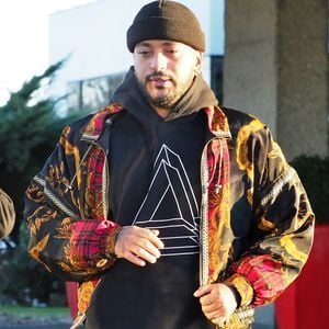 Slimane - Les people quittent leur hôtel afin de participer à l'enregistrement du nouveau spectacle des Enfoirés à Bordeaux le 28 janvier 2019. Les Enfoirés célébreront leurs 30 ans à Bordeaux où leur dernière visite remonte à la tournée des Enfoirés en 2000 !
