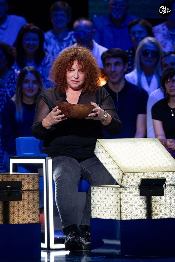 Valerie Mairesse lors de l'enregistrement de l'émission "La Boîte à secrets", présentée par F.Bollaert et diffusée le 16 octobre sur France 3, à Paris, France, le 29 septembre 2026. © Cyril Moreau/Bestimage