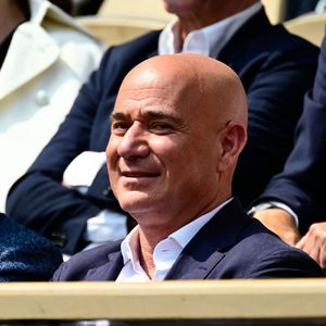 Andre Agassi ( coach ) en tribunes lors de la finale messieurs des Internationaux de France de Tennis de Roland Garros 2025 (jour 15), à Paris, France, le 8 juin 2025. © Dante Badano / PSNewz /Bestimage