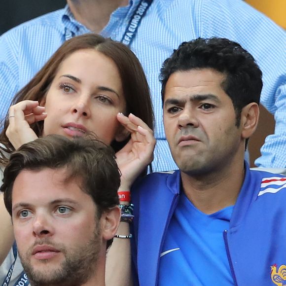 Jamel Debbouze et sa femme Melissa Theuriau - People au match de la finale de l'Euro 2016 Portugal-France au Stade de France à Saint-Denis le 10 juillet 2016. © Cyril Moreau / Bestimage