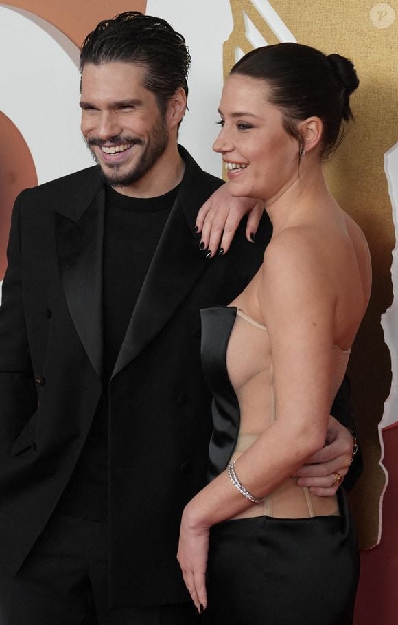 Adèle Exarchopoulos et François Civil arrivent à la 50e cérémonie des César du cinéma à L'Olympia le 28 février 2025 à Paris, France.  Photo Laurent Lairys/ABACAPRESS.COM