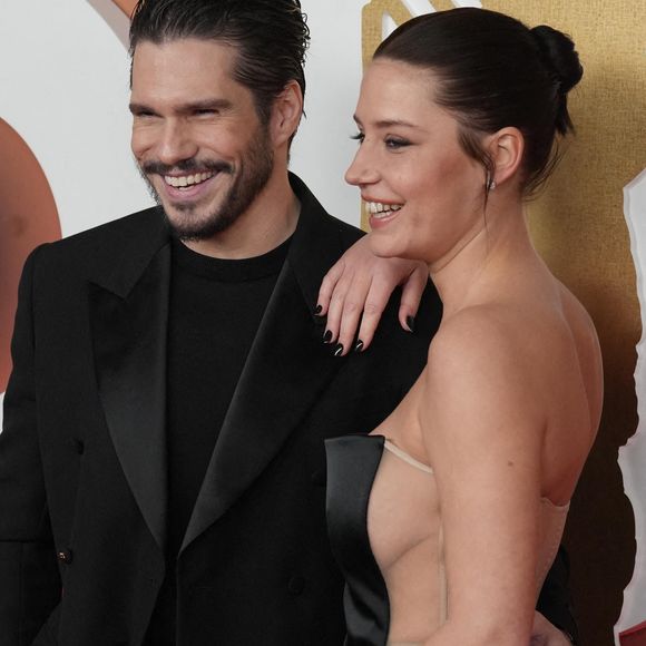 Adèle Exarchopoulos et François Civil arrivent à la 50e cérémonie des César du cinéma à L'Olympia le 28 février 2025 à Paris, France.  Photo Laurent Lairys/ABACAPRESS.COM