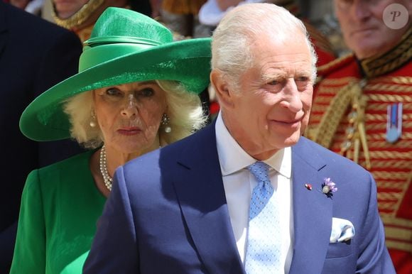 Cérémonie d’accueil à Windsor d'Emmanuel Macron (président de la République Française) et de Brigitte Macron au château de Windsor par le Le roi Charles III d'Angleterre et Camilla Parker Bowles, reine consort d'Angleterre, Le prince William, prince de Galles, et Catherine (Kate) Middleton, princesse de Galles, et visite de la Royal Collection, le 8 juillet 2025. 
© Ludovic Marin / Pool / Bestimage