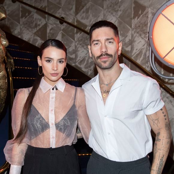 Jade Leboeuf (la fille de l’ex-footballeur F.Leboeuf) et son mari Stéphane Rodrigues lors de la soirée de la grande finale du concours Top Model International au Lido à Paris, France, le 19 janvir 2020. © Pierre Perusseau/Bestimage