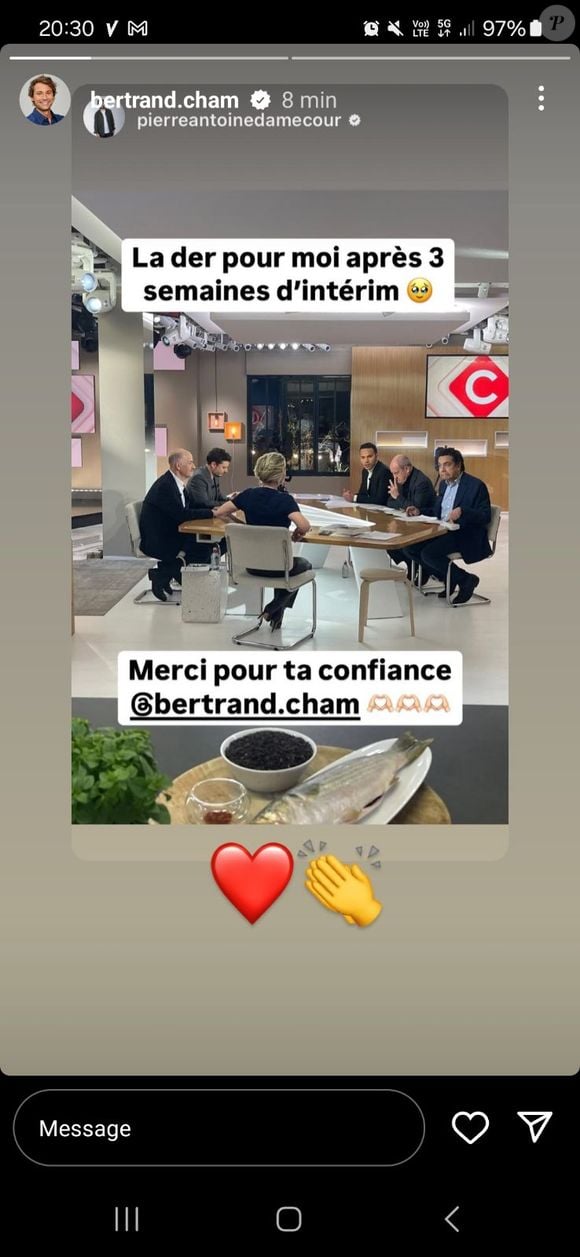 Bertrand Chameroy, Instagram.