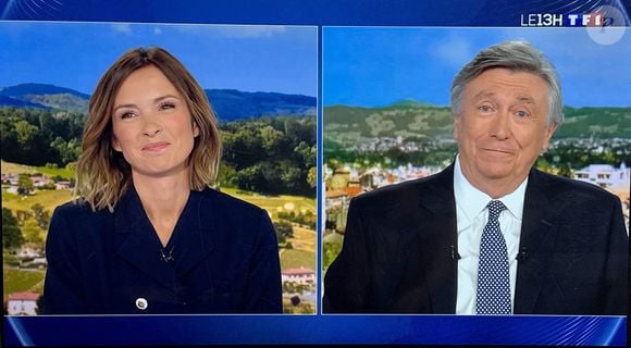 Jacques Legros présente son dernier JT de 13 heures en sa qualité de joker pendant près de 26 ans sur TF1, le 9 mai 2025. Emu aux larmes, le journaliste a passé le relais à Isabelle Ithurburu, qui sera à partir de mi-juillet 2025. 
© Agence via Bestimage