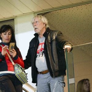 Renaud et sa nouvelle compagne Cerise (qui est d'origine Nantaise) assistent au match de football de Ligue Europa entre le FC Nantes contre Qarabag FK  (2-1) à Nantes le 27 octobre 2022. Panoramic / Bestimage