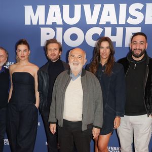 Reem Kherici, François Bureloup, Claudia Bacos, Philippe Lacheau, Gérard Jugnot, Charlotte Gabris, guest, Oliver Rosemberg - Avant-première du film "Mauvaise pioche" au Publicis Cinémas à Paris le 23 mars 2026. © Coadic Guirec/Bestimage