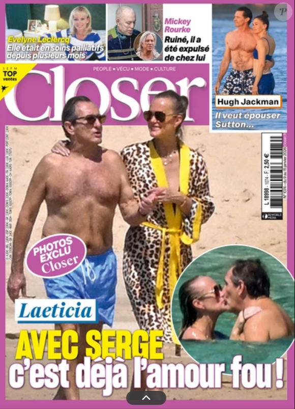 Couverture du magazine "Closer" de ce vendredi 9 janvier 2026.