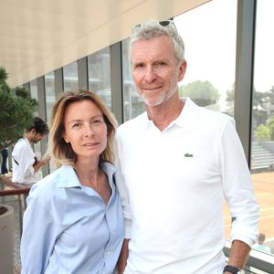 Exclusif - Denis Brogniart et sa femme Hortense lors des Internationaux de France de Tennis de Roland Garros 2023 - Jour 10 - à Paris, France, le 6 juin 2023. © Bertrand Rindoff/Bestimage