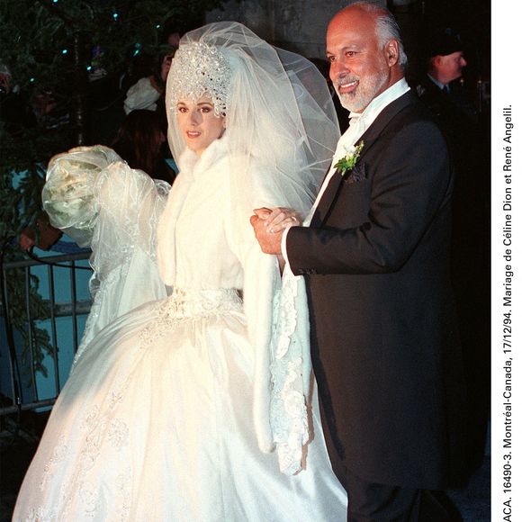 Mariage de Céline Dion et René Angélil en 1994 à Montréal. © Ryan Remiorz/CP/ABACA.