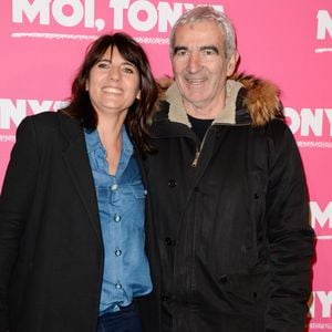 Estelle Denis et son compagnon Raymond Domenech - Avant-première du film "Moi, Tonya" au cinéma l'UGC Normandie à Paris le 15 janvier 2018. © Coadic Guirec/Bestimage