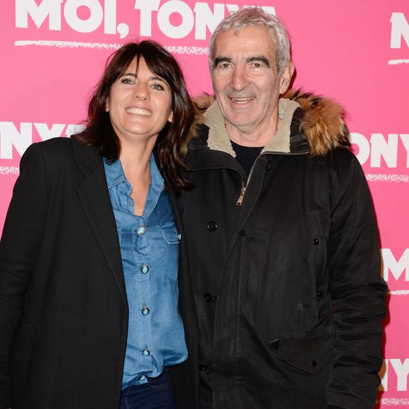 Estelle Denis et son compagnon Raymond Domenech - Avant-première du film "Moi, Tonya" au cinéma l'UGC Normandie à Paris le 15 janvier 2018. © Coadic Guirec/Bestimage