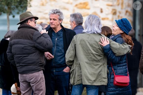 David Brécourt aux obsèques du chanteur Herbert Léonard au crématorium de Saint-Fargeau-Ponthierry, France, le 12 mars 2025. © Bestimage