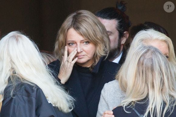 Valerie Leulliot , fille de Maryse Gildas assistant aux funérailles du journaliste français Philippe Gildas au cimetière du Père Lachaise à Paris, France, le 5 novembre 2018. Photo by Nasser Berzane/ABACAPRESS.COM