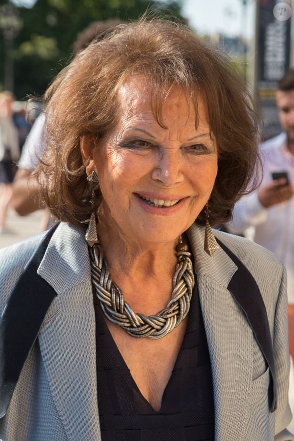 Claudia Cardinale arrivant au défilé Giorgio Armani Prive lors de la Haute Couture Automne/Hiver 2019-2020 à Paris le 02 juillet 2019. Photo by Nasser Berzane/ABACAPRESS.COM